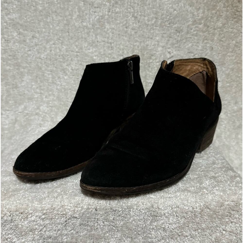 Lucky Brand Fenley Ankle Leather Boots Black Size 8M